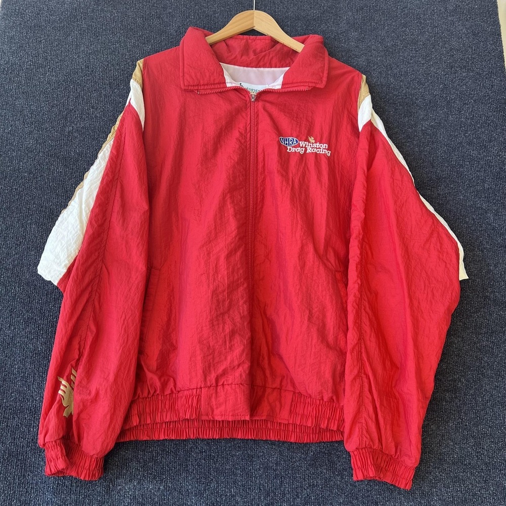 Vintage NHRA Winston Drag Racing Jacket Mens XL Motorsport Racing 90s